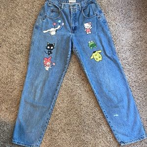 Hand Painted Sanrio Jeans
